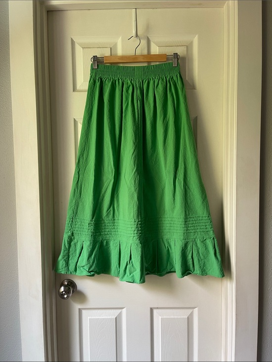 Vintage Dresses & Skirts - Green Cotton Midi Skirt
